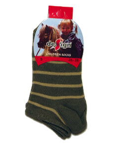 Design Socks Kotníkové ponožky Design Socks hnědý proužek
