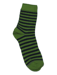 Trepon Bambusové klasické dětské i dámské ponožky- zelený proužek