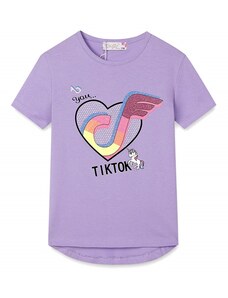 Dívčí tričko KUGO - krátký rukáv - fialová barva