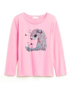 Kugo WT9337 Dívčí tričko sv.růžové