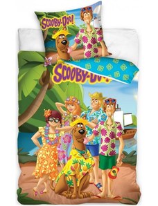 Carbotex Bavlněné ložní povlečení Scooby-Doo - motiv Dovolená na Havaji - 100% bavlna Renforcé - 70 x 90 cm + 140 x 200 cm