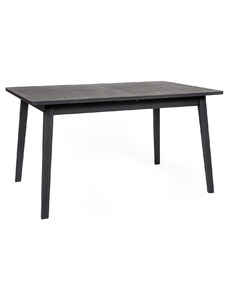 Černý dubový rozkládací jídelní stůl Woodman Skagen 140/180x90 cm