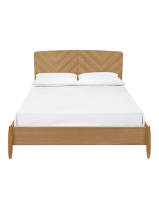 Dubová postel Woodman Farsta Herringbone 140 x 200 cm
