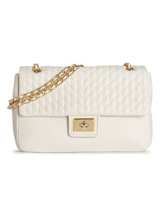 Karl Lagerfeld Kabelka Paris Agyness Large Shoulder Bag Winter White