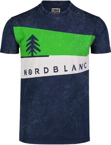 Nordblanc Modré pánské bavlněné tričko GRAPHIC