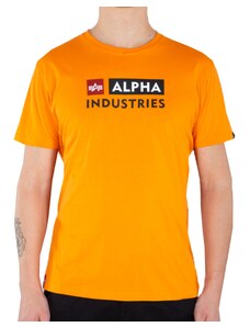 Alpha Industries Alpha Block-Logo T (alpha orange) M