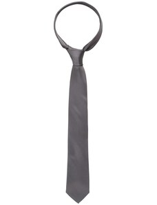 Úzká hedvábná kravata Eterna - šedá 9029