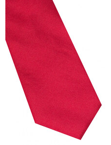 Úzká hedvábná kravata Eterna - červená 9029