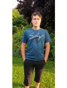 Pánské tričko Scharf s krátkým rukávem střední logo petrol