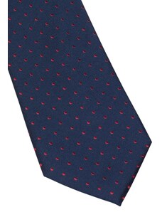 Hedvábná kravata Eterna - navy a červené tečky 9026_15