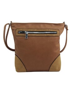 NEW BERRY Středně velká hnědo-béžová crossbody dámská kabelka NH8123