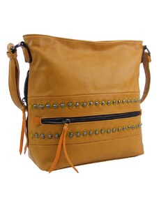 ELOAS Okrově žlutá středně velká crossbody dámská kabelka