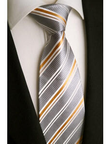 Exkluzivní šedá kravata Beytnur 90-6 extra jemná