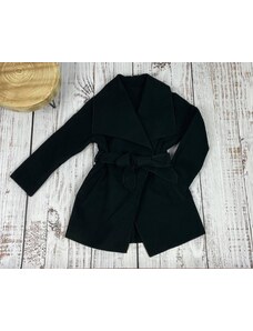 Dívčí flaušový kabátek černý