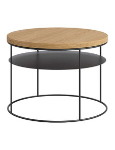 Take Me Home Dubový konferenční stolek Amsterdam II. 60 cm s černou podnoží