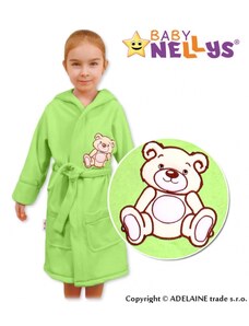 Baby Nellys Dětský župan - Medvídek Teddy Bear - zelený