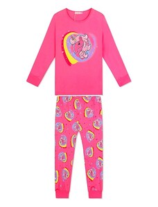 Kugo MP1509 Dívčí pyžamo tm.růžové