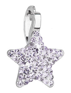 EVOLUTION GROUP Stříbrný přívěsek s Preciosa krystaly fialová hvězdička 34259.3 violet