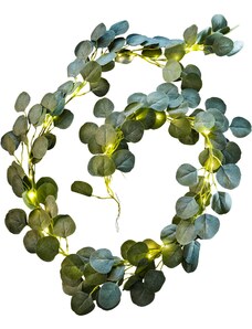 bonprix LED girlanda z umělých květin s listy eukalyptu Zelená