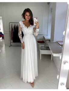 Bílé, krajkové šaty | 990 kousků - GLAMI.cz