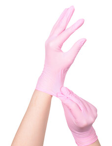 Nitrilové rukavice - růžové - 100 ks