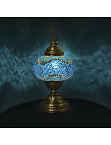Krásy Orientu Orientální skleněná mozaiková stolní lampa Antalya - ø skla 16 cm