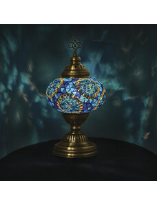 Krásy Orientu Orientální skleněná mozaiková stolní lampa Bodrum - ø skla 16 cm