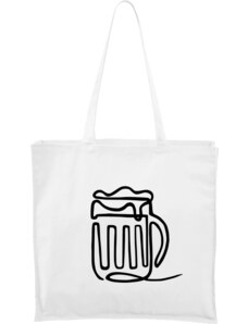 Roni Syvin + Adler/Malfini Ručně malovaná větší plátěná taška - Jednotahové - Pivo