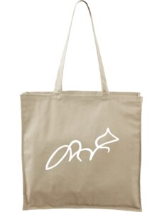 Roni Syvin + Adler/Malfini Ručně malovaná větší plátěná taška - Jednotahové - Liška