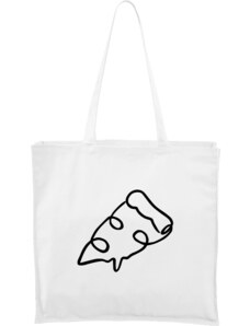 Roni Syvin + Adler/Malfini Ručně malovaná větší plátěná taška - Jednotahové - Pizza
