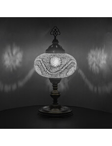 Krásy Orientu Orientální skleněná mozaiková stolní lampa Miray - ø skla 24 cm