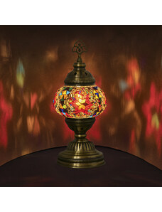Krásy Orientu Orientální skleněná mozaiková stolní lampa Almas - ø skla 12 cm