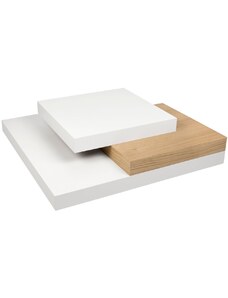 Bílý dubový konferenční stolek TEMAHOME Slate 90 x 90 cm