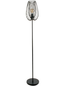 Time for home Černá kovová stojací lampa Divine 150 cm
