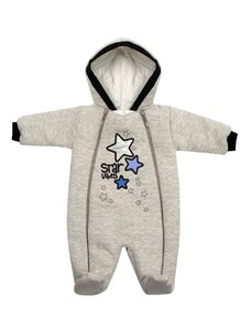 NEW BABY Zimní kojenecká kombinéza s kapucí Koala Star Vibes modrá