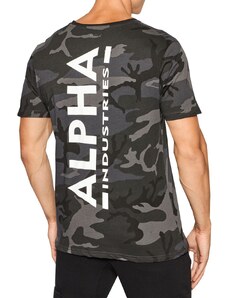 Alpha Industries Backprint T (black camo) M