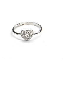 Prsten z bílého zlata srdce MG AU 585/000 1,45 gr BV210101W-56