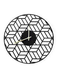 Take a shot Dřevěné nástěnné hodiny Cube Nox Clock