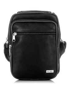 Kabelky od Hraběnky Pánská kožená crossbody PERUZZI; černá