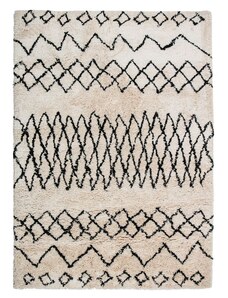 Hoorns Bílo černý koberec Rando 160 x 230 cm