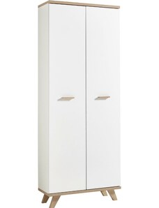 Bílá dřevěná skříň GEMA Okra 193 x 75 cm