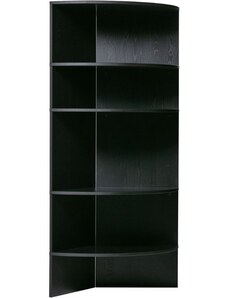 Hoorns Černá dřevěná knihovna Richard 100 cm