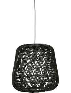 Hoorns Černé bambusové závěsné svítidlo Bamboo 36 cm