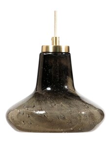 Hoorns Bronzové skleněné závěsné světlo Cynt 21 cm