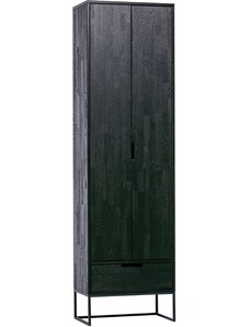 Hoorns Černá masivní skříň Frax 210 x 60 cm