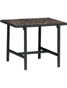 Hoorns Hnědý mramorový odkládací stolek Dable 50 x 44 cm