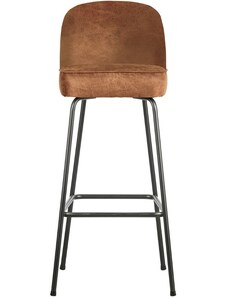 Hoorns Koňakově hnědá koženková barová židle Tergi 79 cm