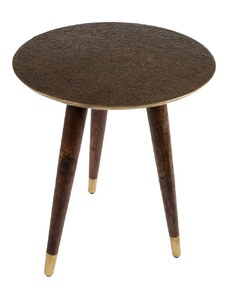 Mosazný odkládací stolek DUTCHBONE Bast 40 cm