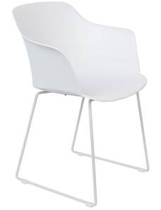 White Label Bílá plastová jídelní židle WLL TANGO