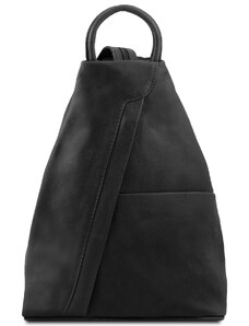Černé, kožené batohy na zip | 370 kousků - GLAMI.cz